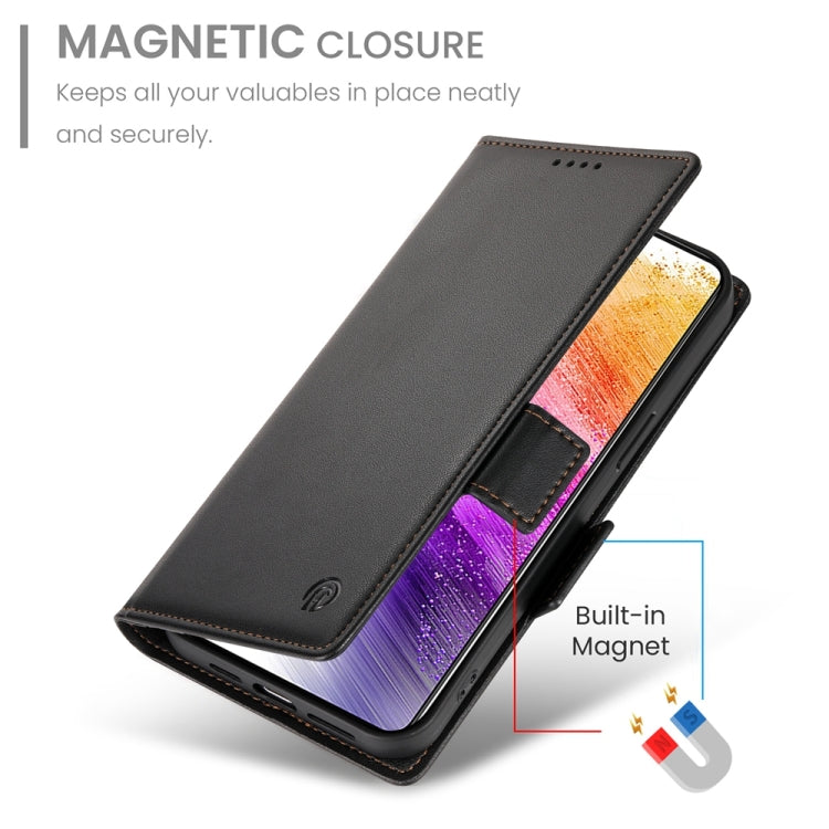For Samsung Galaxy A73 5G Side Buckle Magnetic Frosted Leather Phone Case