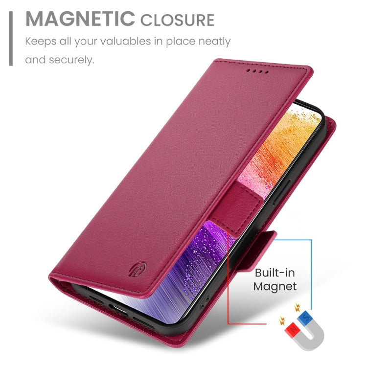 For Samsung Galaxy A73 5G Side Buckle Magnetic Frosted Leather Phone Case