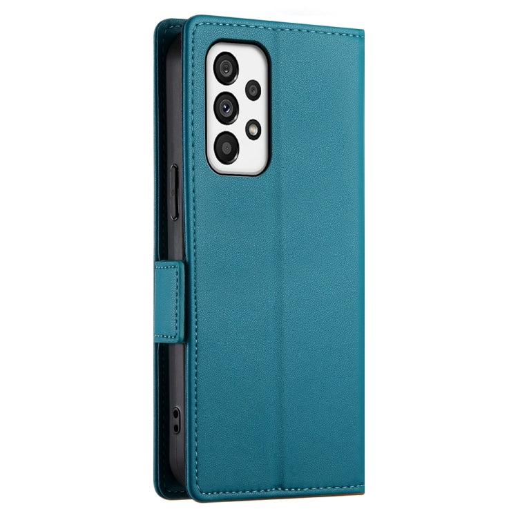 For Samsung Galaxy A73 5G Side Buckle Magnetic Frosted Leather Phone Case