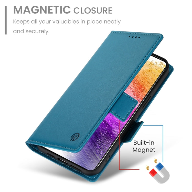 For Samsung Galaxy A73 5G Side Buckle Magnetic Frosted Leather Phone Case