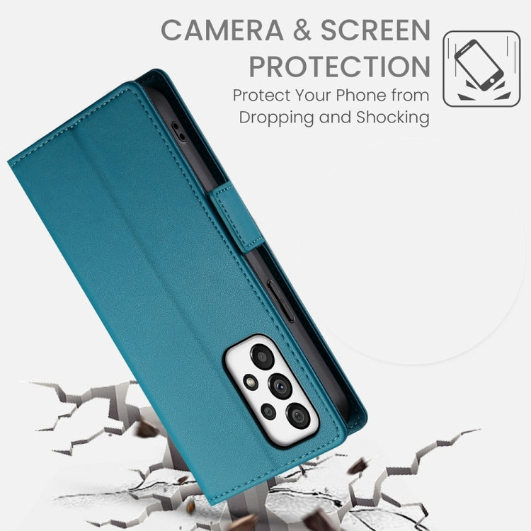 For Samsung Galaxy A73 5G Side Buckle Magnetic Frosted Leather Phone Case