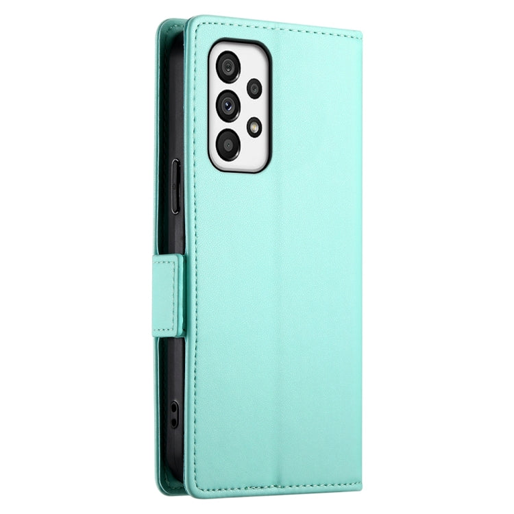 For Samsung Galaxy A73 5G Side Buckle Magnetic Frosted Leather Phone Case