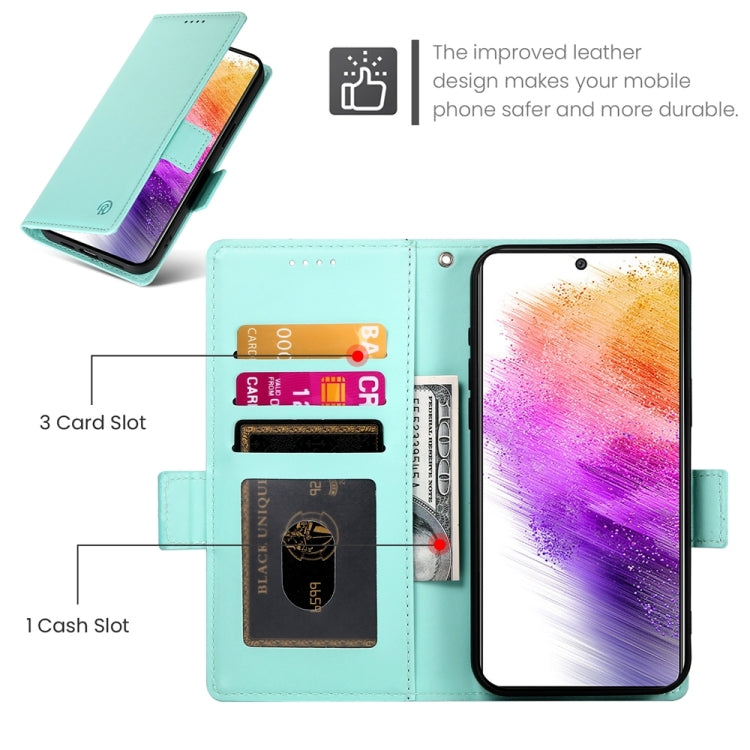 For Samsung Galaxy A73 5G Side Buckle Magnetic Frosted Leather Phone Case