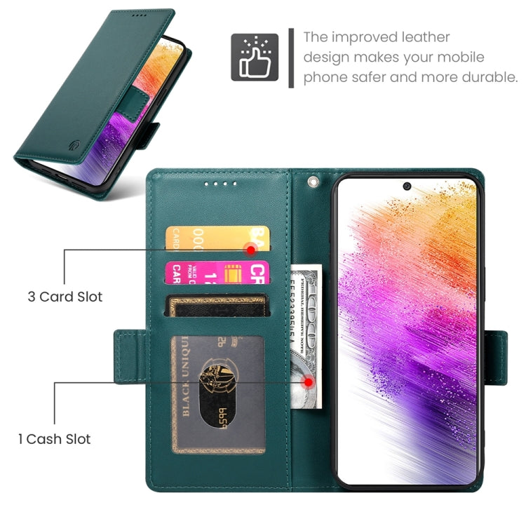 For Samsung Galaxy A73 5G Side Buckle Magnetic Frosted Leather Phone Case
