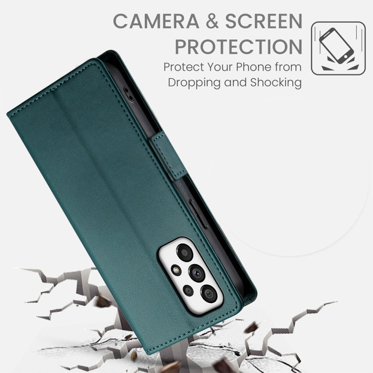 For Samsung Galaxy A73 5G Side Buckle Magnetic Frosted Leather Phone Case