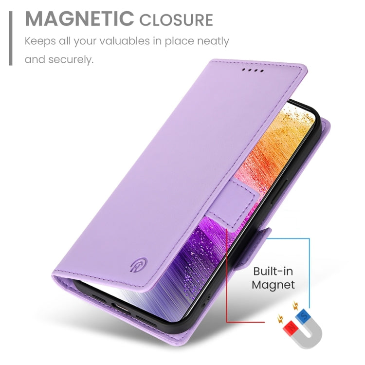 For Samsung Galaxy A73 5G Side Buckle Magnetic Frosted Leather Phone Case