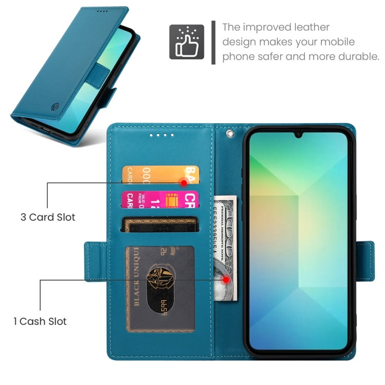 For Samsung Galaxy A06 4G / 5G / A07 4G Side Buckle Magnetic Frosted Leather Phone Case