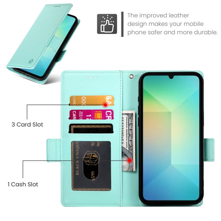 For Samsung Galaxy A06 4G / 5G / A07 4G Side Buckle Magnetic Frosted Leather Phone Case