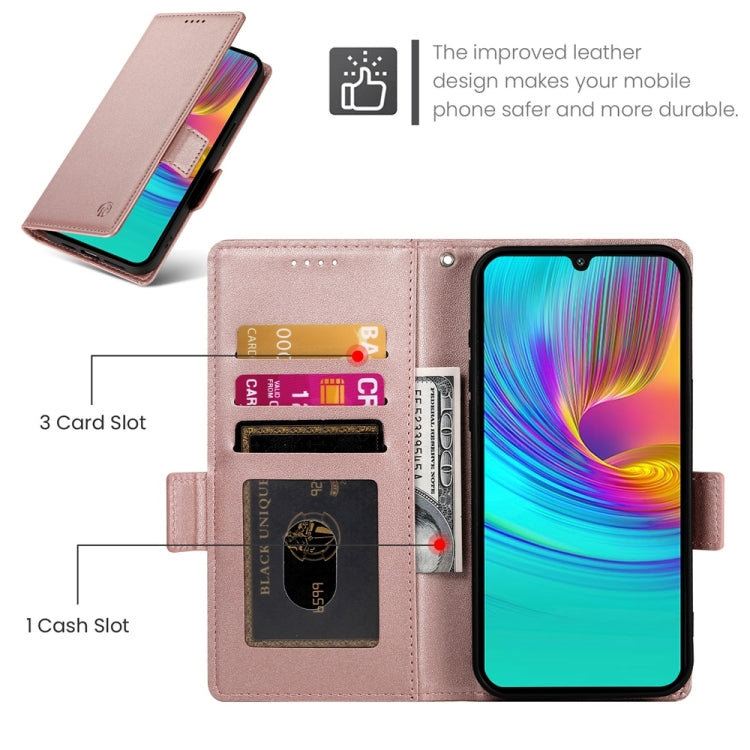 For Samsung Galaxy A16 5G Side Buckle Magnetic Frosted Leather Phone Case