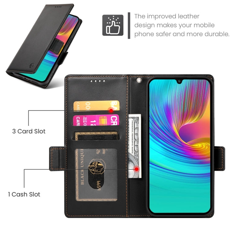 For Samsung Galaxy A16 5G Side Buckle Magnetic Frosted Leather Phone Case