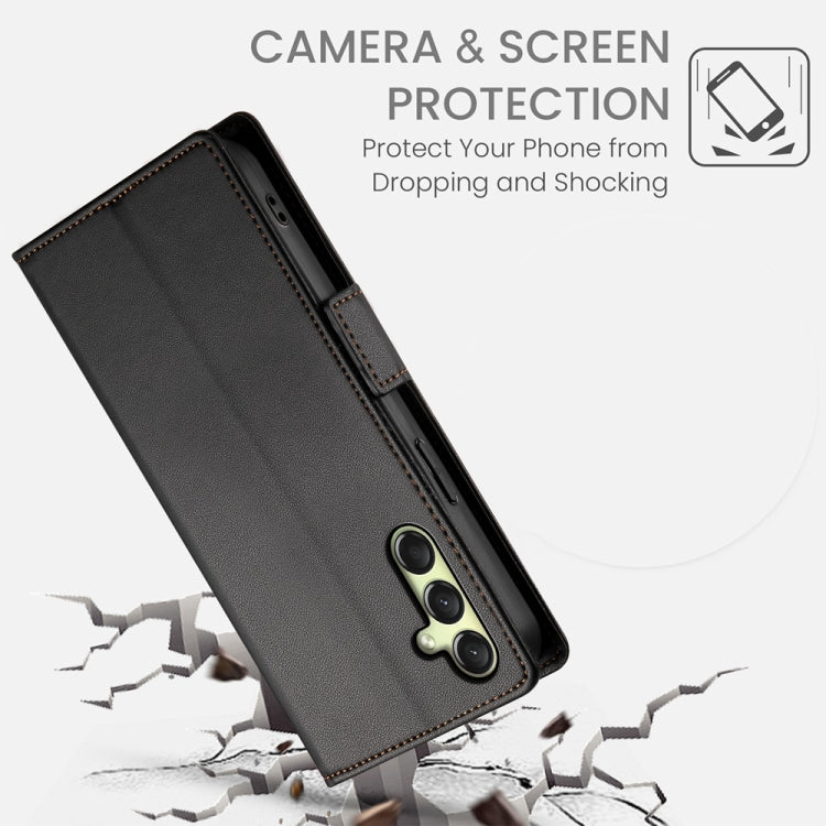 For Samsung Galaxy A16 5G Side Buckle Magnetic Frosted Leather Phone Case