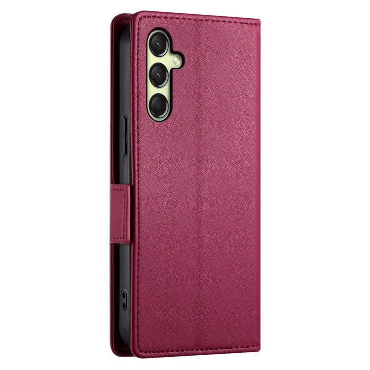 For Samsung Galaxy A16 5G Side Buckle Magnetic Frosted Leather Phone Case
