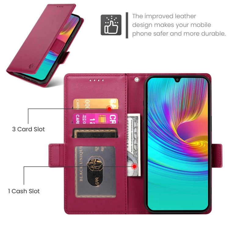 For Samsung Galaxy A16 5G Side Buckle Magnetic Frosted Leather Phone Case