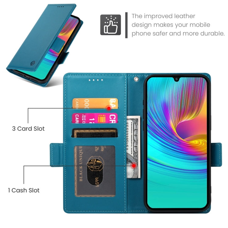For Samsung Galaxy A16 5G Side Buckle Magnetic Frosted Leather Phone Case