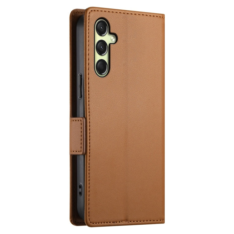 For Samsung Galaxy A16 5G Side Buckle Magnetic Frosted Leather Phone Case
