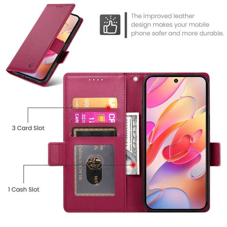 For Samsung Galaxy A36 Side Buckle Magnetic Frosted Leather Phone Case