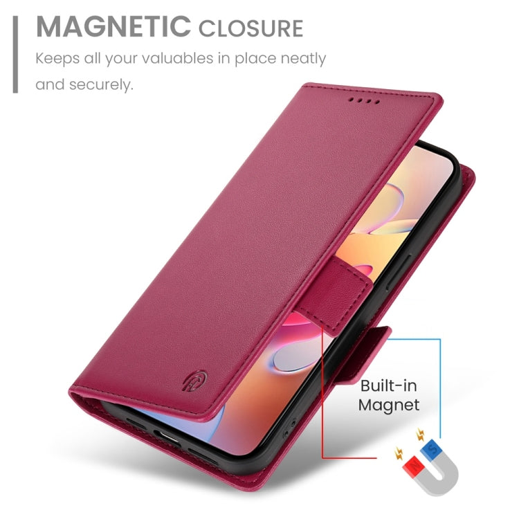 For Samsung Galaxy A36 Side Buckle Magnetic Frosted Leather Phone Case