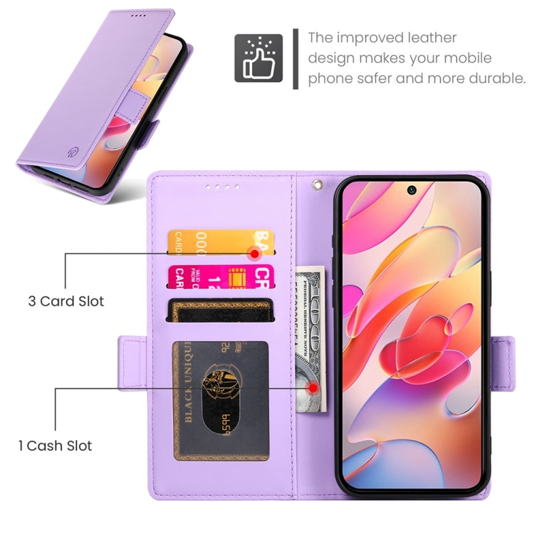 For Samsung Galaxy A36 Side Buckle Magnetic Frosted Leather Phone Case