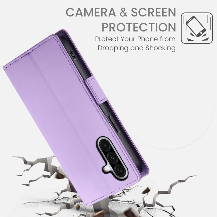 For Samsung Galaxy A36 Side Buckle Magnetic Frosted Leather Phone Case