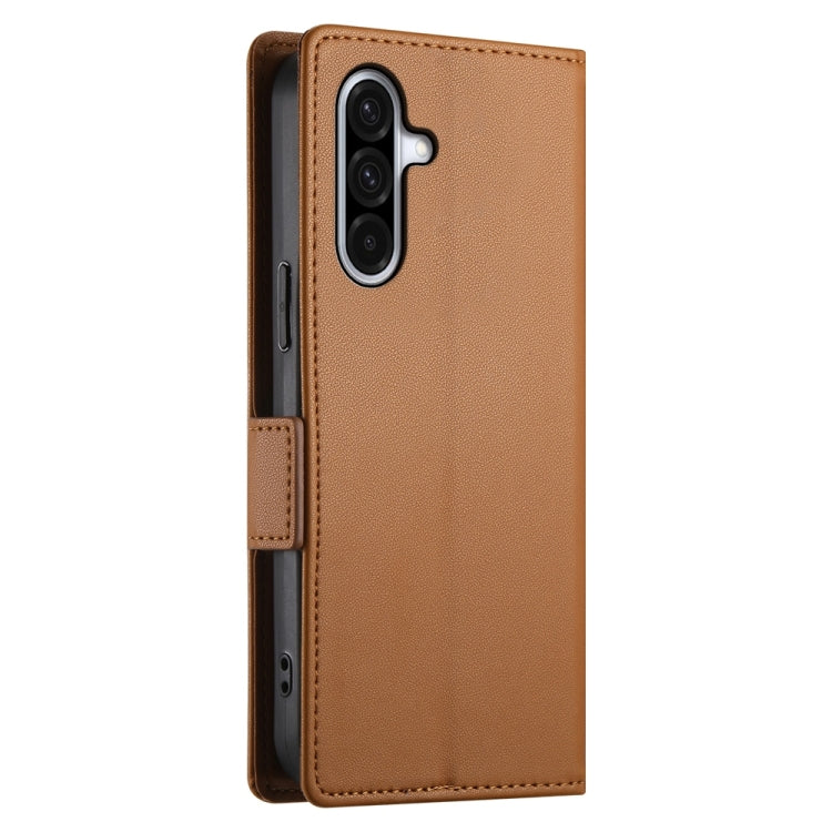 For Samsung Galaxy A36 Side Buckle Magnetic Frosted Leather Phone Case