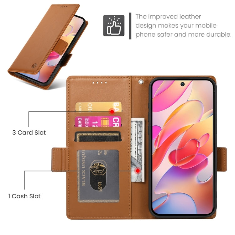 For Samsung Galaxy A36 Side Buckle Magnetic Frosted Leather Phone Case