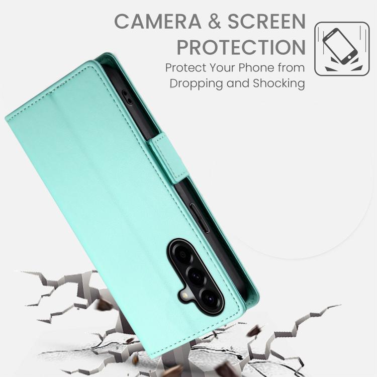 For Samsung Galaxy A57 5G Side Buckle Magnetic Frosted Leather Phone Case
