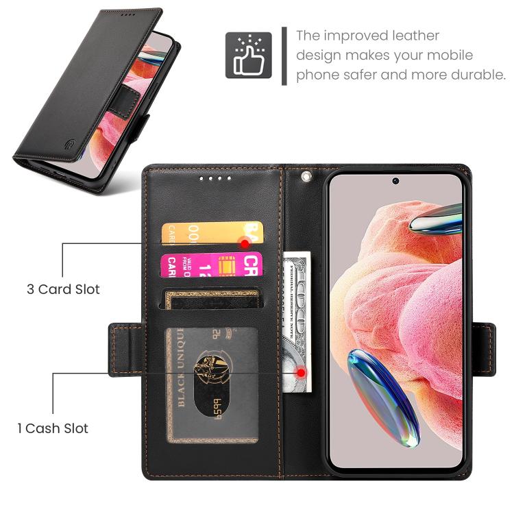 For Galaxy A27 5G Side Buckle Magnetic Frosted Leather Phone Case