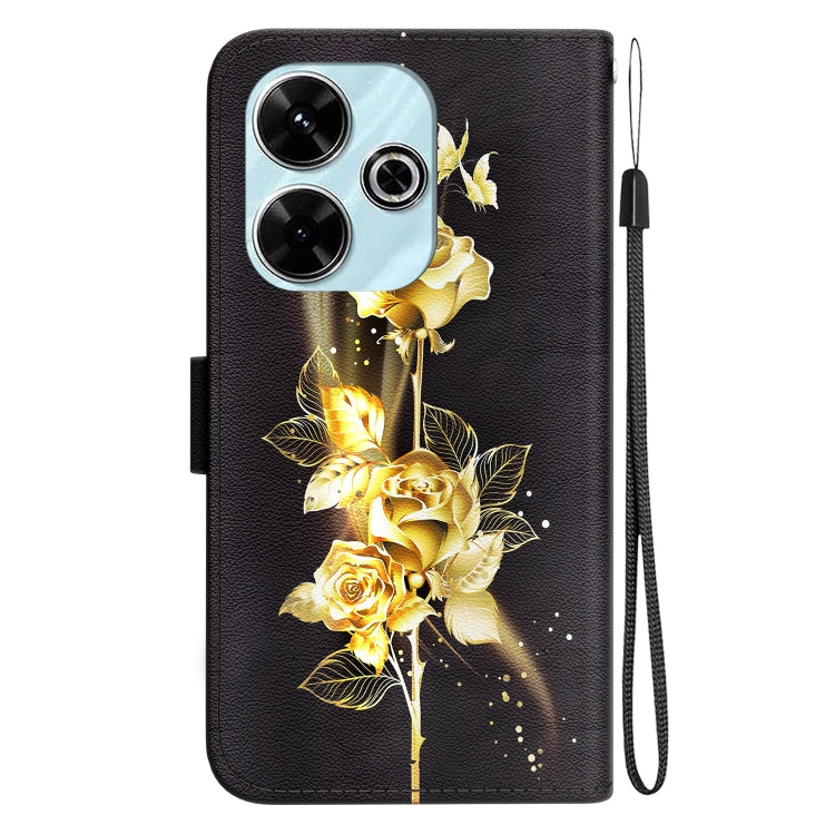 For Xiaomi Redmi 13 4G Crystal Texture Colored Drawing Leather Phone Case