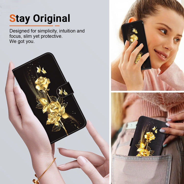 For Xiaomi Redmi 13 4G Crystal Texture Colored Drawing Leather Phone Case