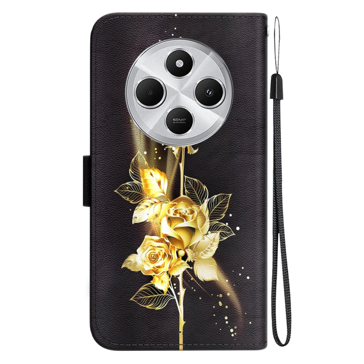 For Redmi 14C 4G Crystal Texture Colored Drawing Leather Phone Case