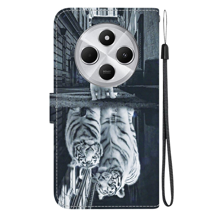For Redmi 14C 4G Crystal Texture Colored Drawing Leather Phone Case