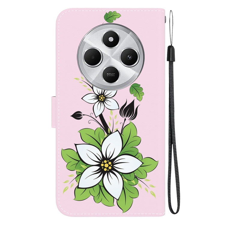 For Redmi 14C 4G Crystal Texture Colored Drawing Leather Phone Case