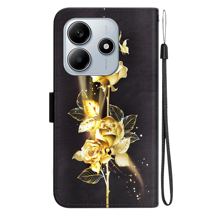 For Redmi Note 14 5G Crystal Texture Colored Drawing Leather Phone Case