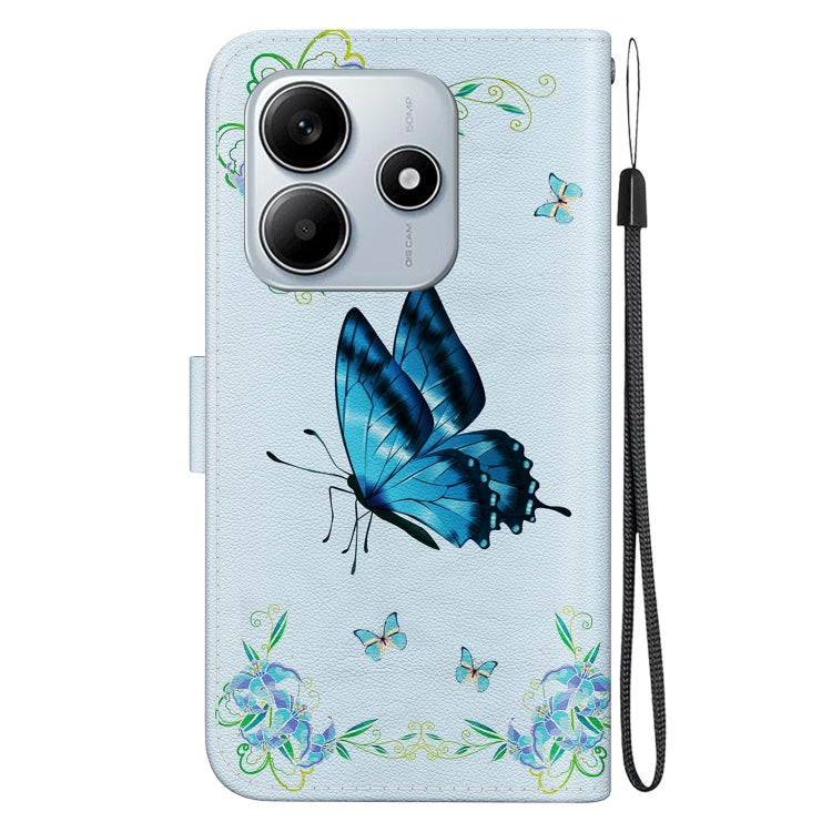 For Redmi Note 14 5G Crystal Texture Colored Drawing Leather Phone Case