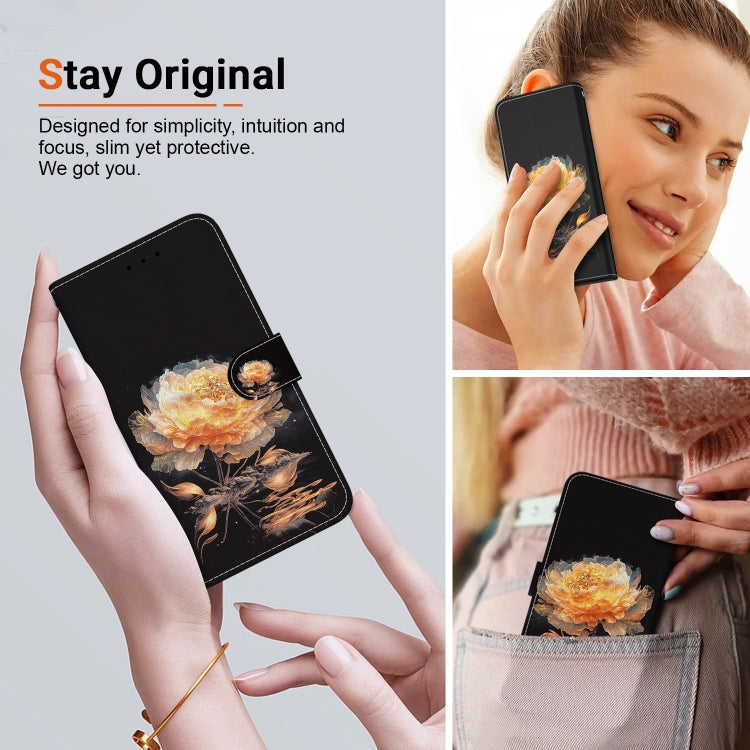 For Xiaomi Poco M6 4G Crystal Texture Colored Drawing Leather Phone Case