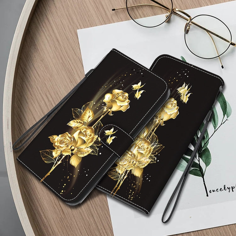 For Xiaomi Poco M6 4G Crystal Texture Colored Drawing Leather Phone Case