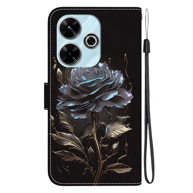 For Xiaomi Poco M6 4G Crystal Texture Colored Drawing Leather Phone Case