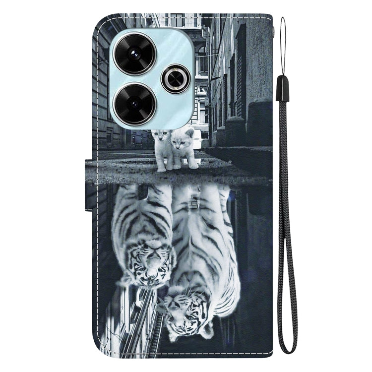 For Xiaomi Poco M6 4G Crystal Texture Colored Drawing Leather Phone Case