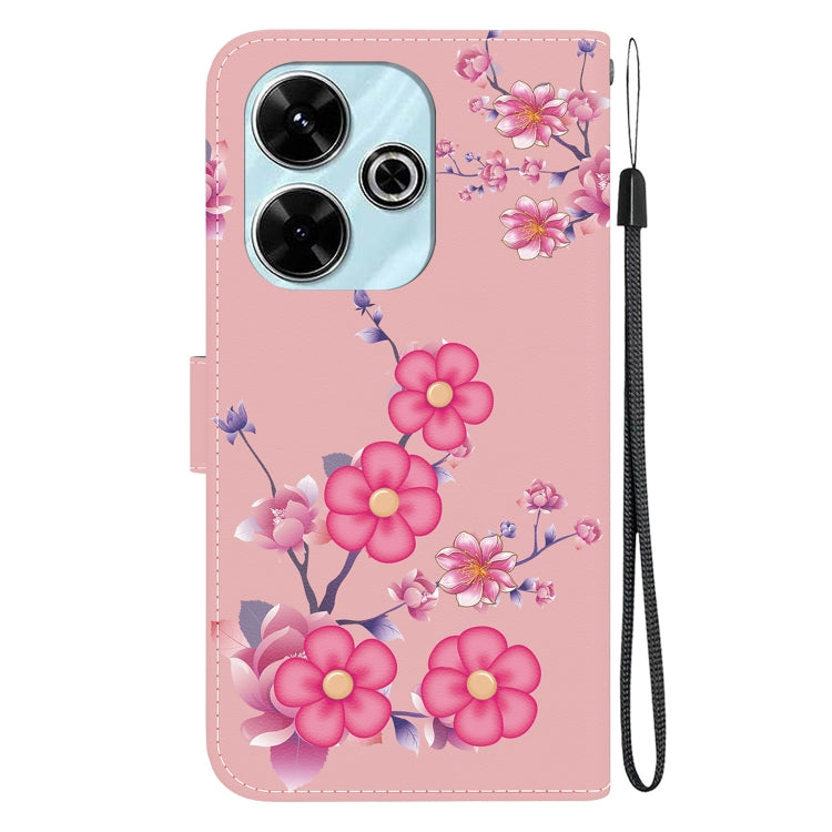 For Xiaomi Poco M6 4G Crystal Texture Colored Drawing Leather Phone Case