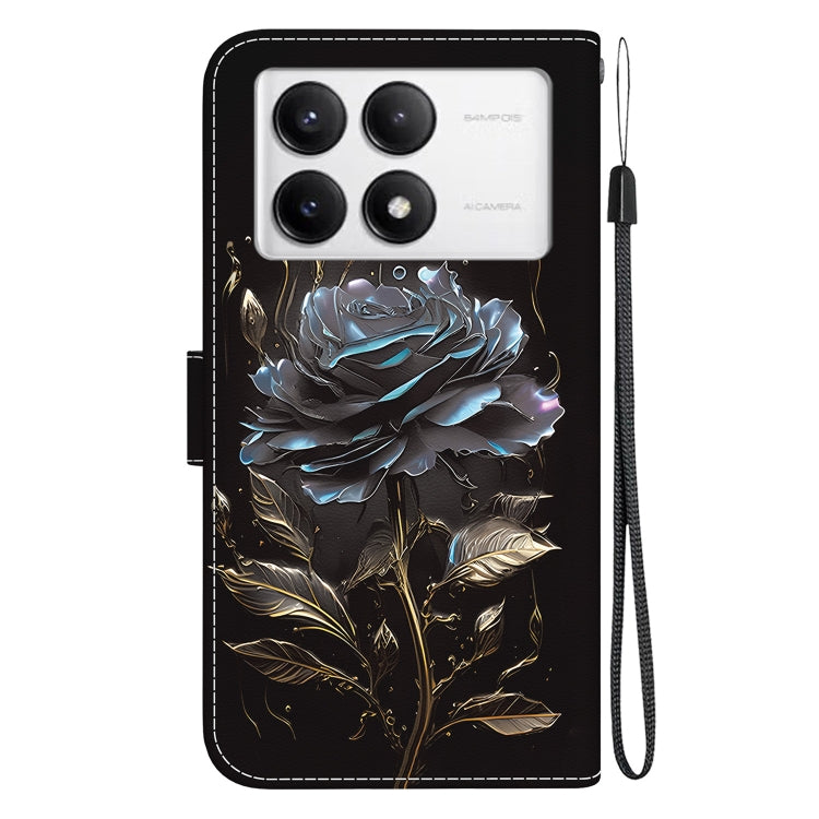For Xiaomi Poco F6 Pro Crystal Texture Colored Drawing Leather Phone Case