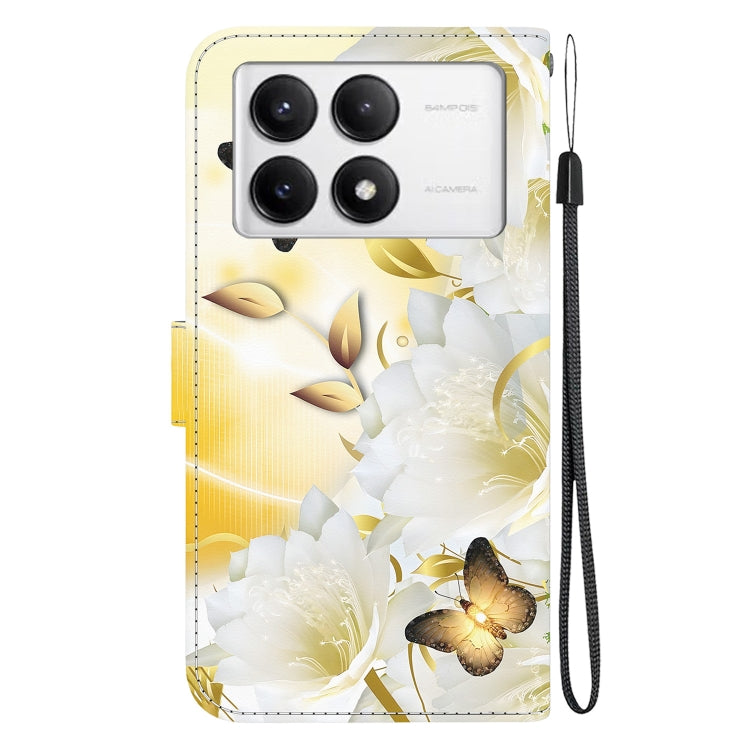 For Xiaomi Poco F6 Pro Crystal Texture Colored Drawing Leather Phone Case