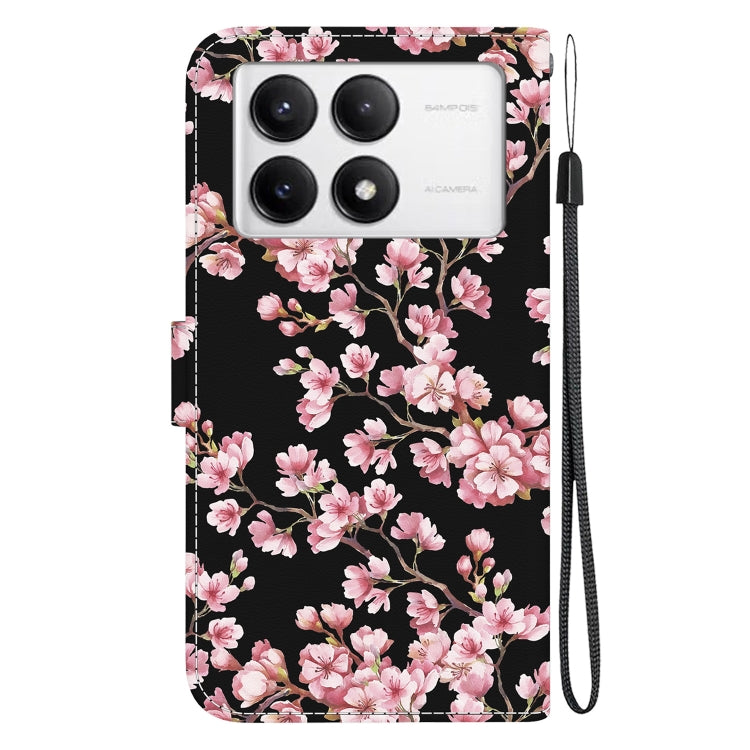 For Xiaomi Poco F6 Pro Crystal Texture Colored Drawing Leather Phone Case