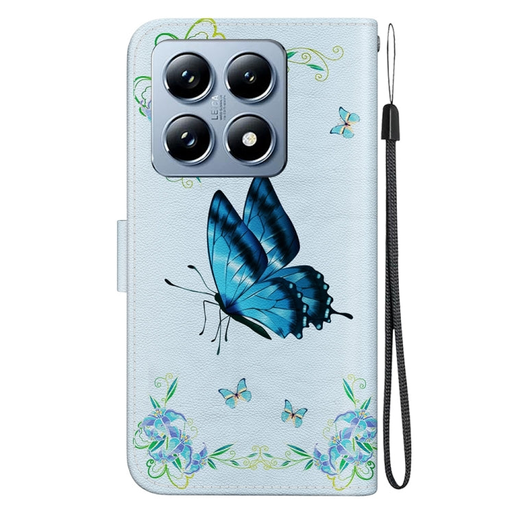 For Xiaomi 14T Pro Crystal Texture Colored Drawing Leather Phone Case