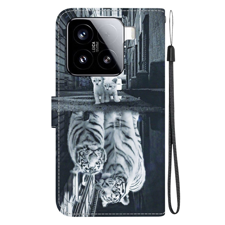 For Xiaomi 15 Crystal Texture Colored Drawing Leather Phone Case