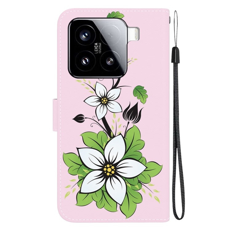 For Xiaomi 15 Crystal Texture Colored Drawing Leather Phone Case