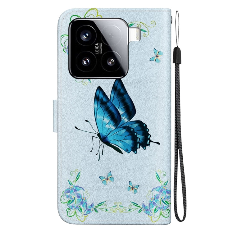 For Xiaomi 15 Crystal Texture Colored Drawing Leather Phone Case