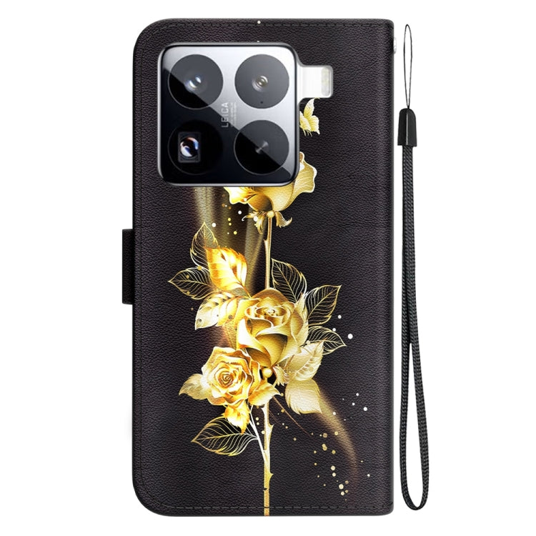 For Xiaomi 15 Pro Crystal Texture Colored Drawing Leather Phone Case