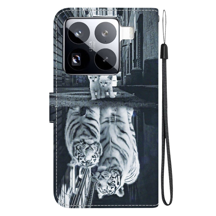 For Xiaomi 15 Pro Crystal Texture Colored Drawing Leather Phone Case