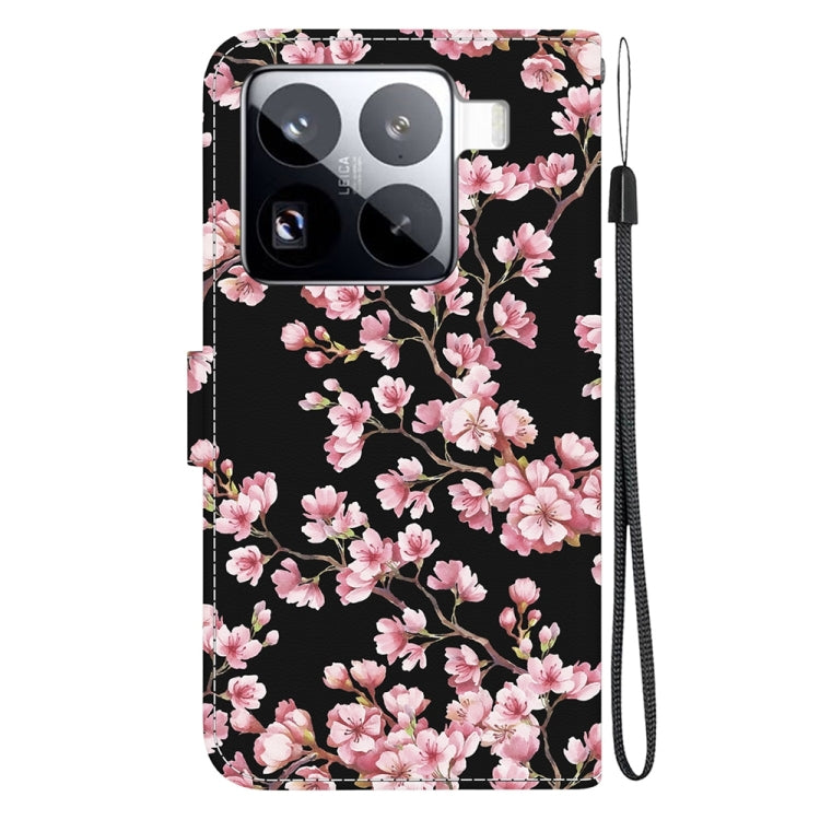 For Xiaomi 15 Pro Crystal Texture Colored Drawing Leather Phone Case