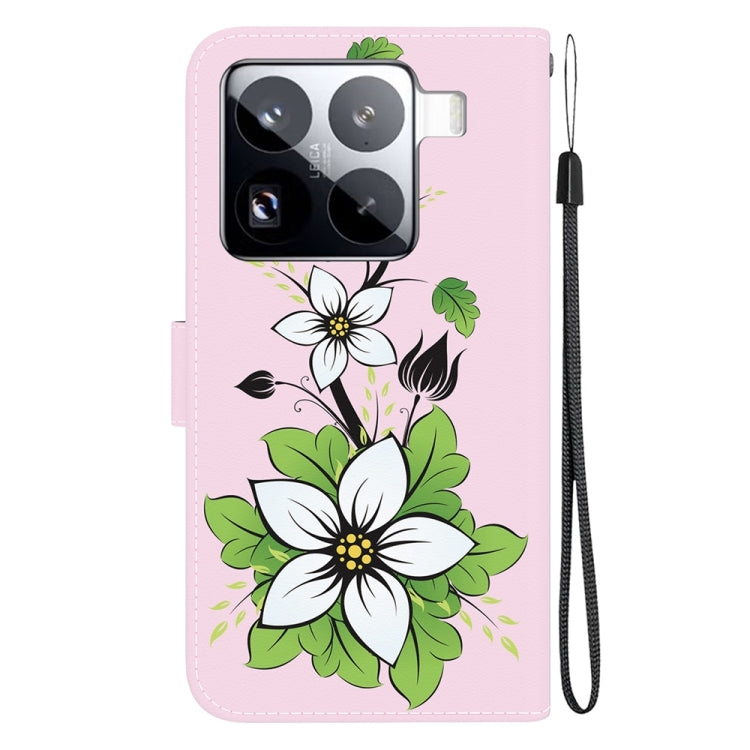 For Xiaomi 15 Pro Crystal Texture Colored Drawing Leather Phone Case